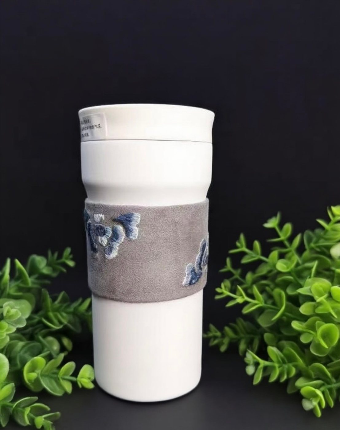 馬纓花刺繡杯套